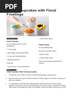 Vanilla Cupcakes With Floral Frostings: Ingredients