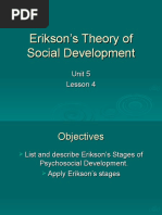 Erikson's Theory of Social DVPT