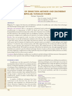 12.a Comparison of Dissection Method and Diathermy (Bipolar) Tonsillectomies