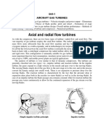 Axial and Radial Flow Turbines: Unit-1 Aircraft Gas Turbines