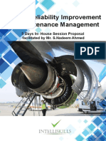 Aircraft Reliability Improvement & Maintenance Management In-House Training Proposal