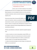 Analisis de Las Relaciones Comunitarias en Yanacocha