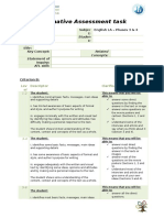 Summative Assessment Task: M. Bonelo