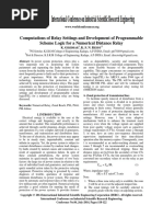 Computations of Relay Settings and Development of Programmable Scheme Logic For A Numerical Distance Relay