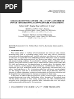 2008 Assessement of Structural Capacity of An Overhead Power Transmission Line Tower Under Wind Loading PDF