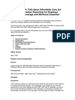 BEN: FAQ About Affordable Care Act (ACA) - Information Reporting For Employer Sponsored Coverage and Minimum Essential Coverage