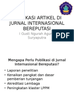 Publikasi Artikel Di Jurnal Internasional Bereputasi