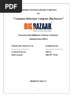 Consumer Behaviour Company (Big Bazaar)