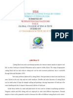 Thermal Analysis of Cutting Tools by Using Different Cutting Fluids