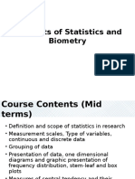 Statistics and Freq Distribution