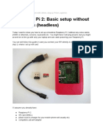 Raspberry Pi 2 Headless Setup