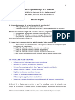 Méthodologie - Spécifier L'objet de La Recherche PDF