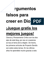 16 Argumentos Falsos para Creer en Dios