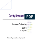 Cavity Resonators: Microwave Engineering EE 172