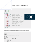 8086 Assembly Language Program