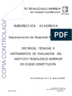 Criterios Tecnicas e Instrumentos de Evaluacion