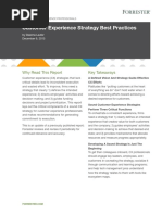 Forrester Report Customer Experience Strategy Best Practices