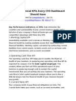 Top 20 Financial KPIs Every CFO Dashboard Should Have