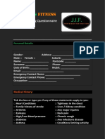 JAMESIVES FITNESS - Health Screening Questionnaire - (Bootcamp) PDF