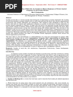 Factors Affecting Quality of Work Life An Analysis in Women Employees of Private Limited Companies in and Around Chennai