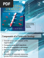 C H A P T E R TWO: Corporate Strategy Decisions and Their Marketing Implications