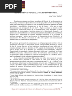 Alimentación en Venezuela: Una Revisión Histórica.