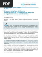 Marco Político Pedagógico en La Alfabetización Argentina (Módulo 1)