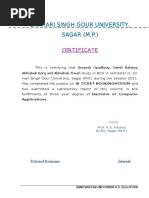 Dr. Hari Singh Gour University, SAGAR (M.P.) : Certificate