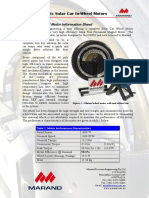 Solar Car Wheel Motor Information Sheet