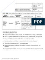 SOP Storage & Handling of Finished Product