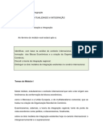 Fundamentos Da Integração Regional O Mercosul - Módulo I