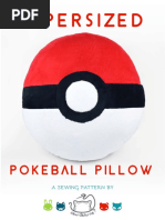 Pokeball Pillow Sewing Pattern