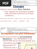 Carrying Capacity Succession and Climax Communities