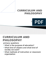 Curriculum and Philosophy