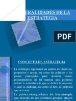 Generalidades de La Estrategia