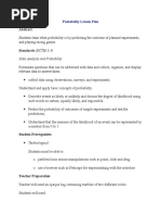 Probability Lesson Plan