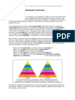 Blooms Taxonomy Readings