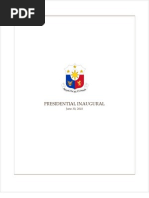 Official Program Aquino Inaugural (Excerpts)