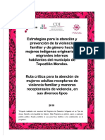 Ruta Crítica para La Atención de Casos de Violencia Familiar y de Género Relacionados Con Mujeres Indígenas Originarias y Migrantes Internas