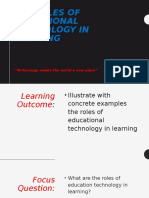 The Roles of Educational Technology in Learning (Lesson 3)