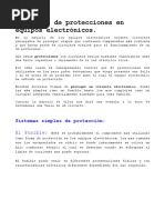 Circuitos de Protecciones en Equipos Electrónicos.