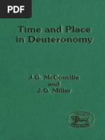 J. Gordon McConville, J. G. Millar Time and Place in Deuteronomy JSOT Supplement 1995 PDF