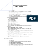 8th Grade Common Core ELA Standards "I Can... " Statements