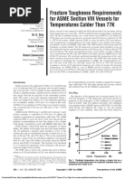 Fracture Toughness Requirements For ASME Section VIII Vessels For Temperatures Colder Than 77K