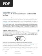 Integración de Sistemas de Gestión Mediante PAS 99 - 2012 - QueAprendemosHoy