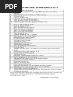 Lista de Utiles Pre Basica 2017