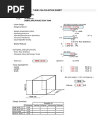 Tank Calculation Sheet: I. Design Parameters: TK-9291-01 Demulsifier Injection Tank