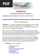 Faithfulness and Being Faithful