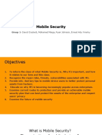 Mobile Security: Group 1-David Crockett, Mohamed Maiga, Ryan Johnson, Ernest Adu Yirenky