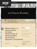 Wilhelm Reich y El Descubrimiento Del Orgón. Décima Parte. El Mundo Holístico de PDF